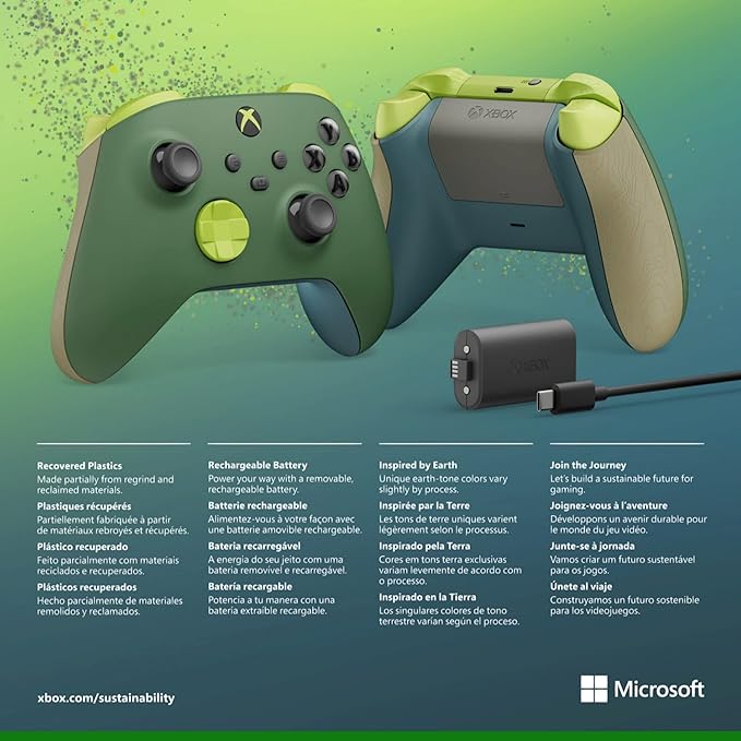 Xbox Special Edition Wireless Gaming Controller – Remix – and Rechargeable battery pack - Xbox Series X|S, Xbox One, Windows PC, Android, and iOS - UGiftscards